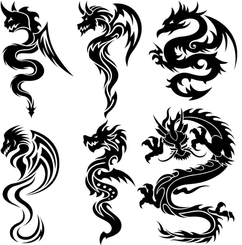 Трафареты дракона